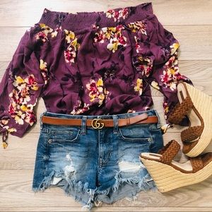 NWOT Charming Charlie Off Shoulder Blouse Small